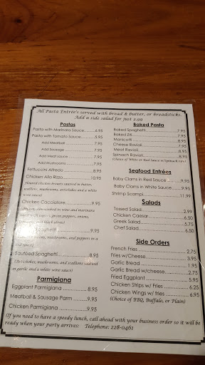 Rizzo’s Spaghetti House menu 5